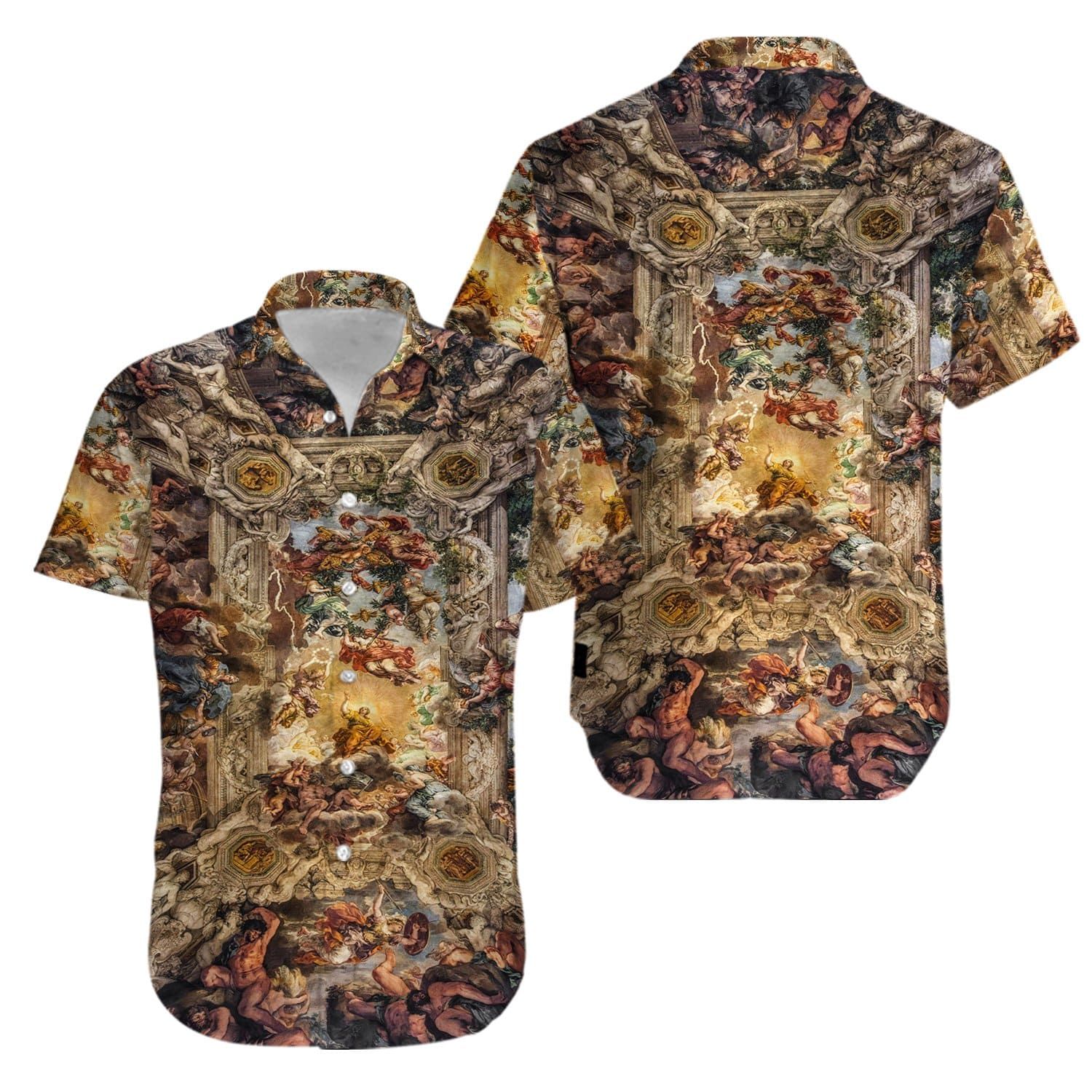 Felacia [Hawaii Shirt] Allegory of Divine Providence and Barberini Power Unisex Hawaiian Aloha Shirt -ZX3063